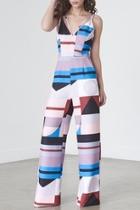  Abstract Print Jumpsuit