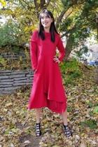  Red Collar Dress