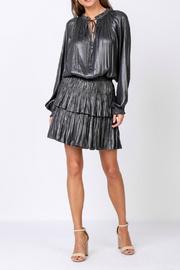  Shimmering Mini Dress With Pleated Skirt