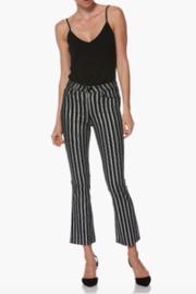  Crop Flare Silver Stripe Jean