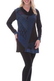  Black & Blue Patchwork Tunic
