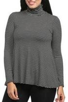  Stripped Turtleneck Sweater