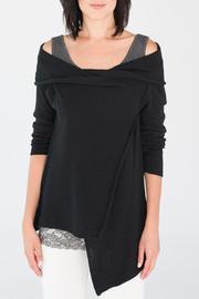  Black Crossover Sweater
