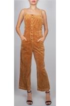  Bryn Button-front Corduroy-overalls