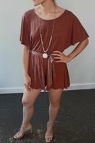  Knit Romper Cinnamon