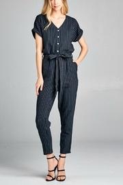  Black Striped Jumpsuit