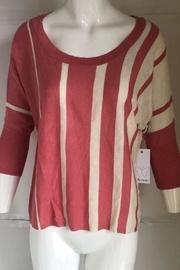  Striped Scoop-neck Sweater