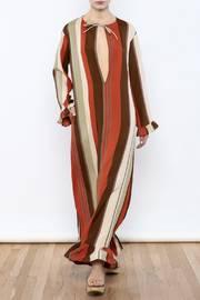  Ruffle Striped Maxi Dress