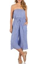  Striped Coulotte Jumpsuit