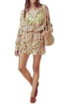  Maritza Floral-bell-sleeved Dress