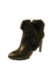  Black Fur Bootie
