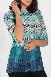 Teal Split Misha Top