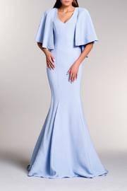  Cape Sleeve Gown