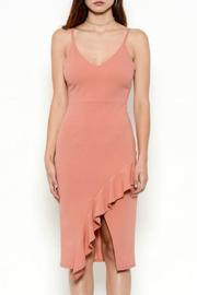  Apricot Ruffle Dress