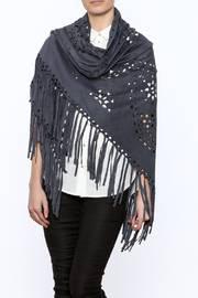  Gray Frayed Shawl