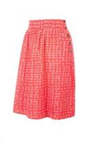  High-waisted Red Skirt