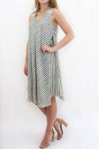  Striped Pannel Dress