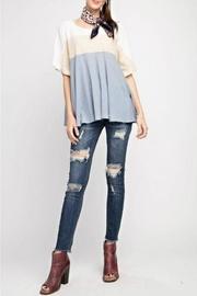  Color-block Flowy Tee