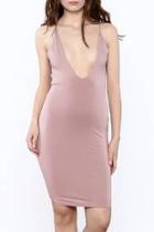  Mauve Knee Dress