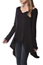  Black Waffle Top