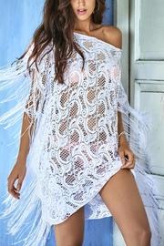  White Fringed Cover Up