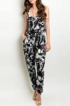  Black Tie Dye Jumpsuit