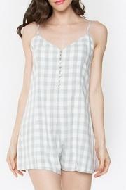  Checkered Romper Gray