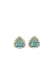  Blue Triangle Druzy Studs