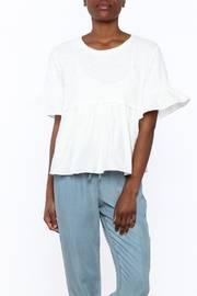  White Flounced Top