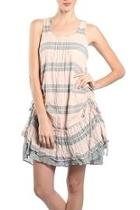  Striped Overlay Dress