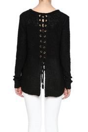  Lace Up Back Sweater