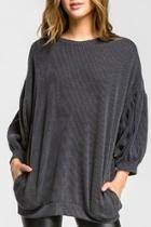 Charcoal Pocketed Top
