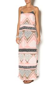  Pink Printed Maxi Dress