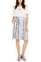  Striped Tie-waist Skirt