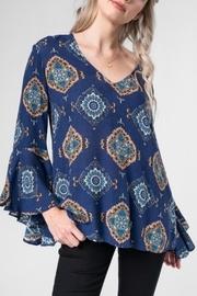  Medallion Print Blouse