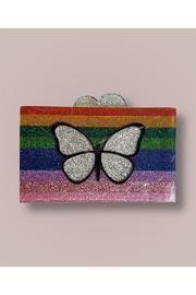  Bari Lynn/ Elizabeth Sutton Butterfly Rainbow Acrylic Box Clutch