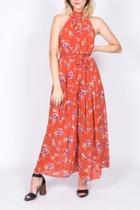  Floral Halter Jumpsuit