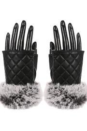  Faux-leather Fingerless Gloves
