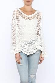  White Fishnet Top