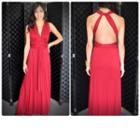  Red Wrap Maxi Dress