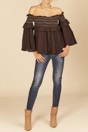  Smocked Top, Black