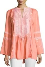  Peach Needlepoint Top