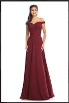  Classic Burgundy Gown