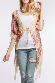  Peacock Chiffon Cardigan