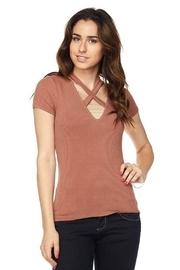  Cross V-neck Top