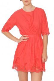  Coral Eyelet Dress