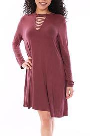 Burgundy Choker Dress