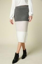  Knit Colorblock Skirt