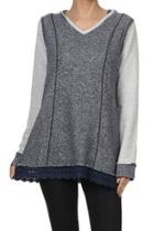  Crochet-hem Hoodie