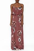  Blush Floral Maxi Dress